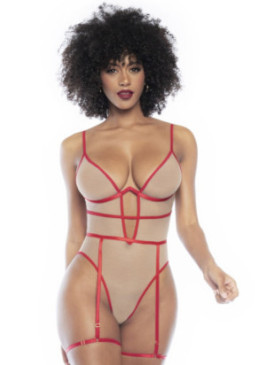 Body chair et couture rouge sexy - MAL8818RED